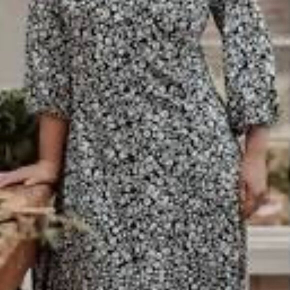 Cottage Core, Parisian Grandma J.Jill Flowers, Button Front Dress , Women's XL - Picture 15 of 15